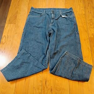 Levi's Youth Carpenter Size 16 100% Cotton Denim? Dark Wash Blue Jeans Y2K
